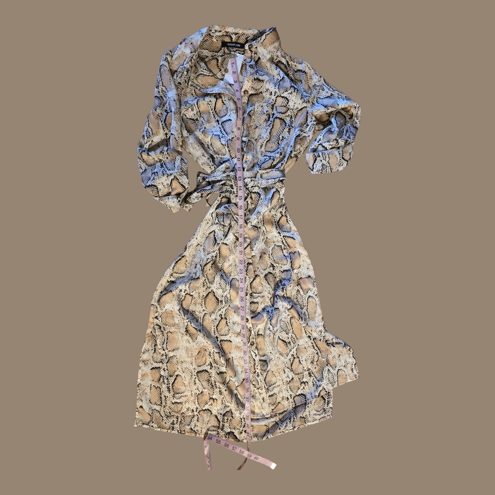 Sugarlips Snake Print Dress - Beige and‎ Black - Picture 3 of 5
